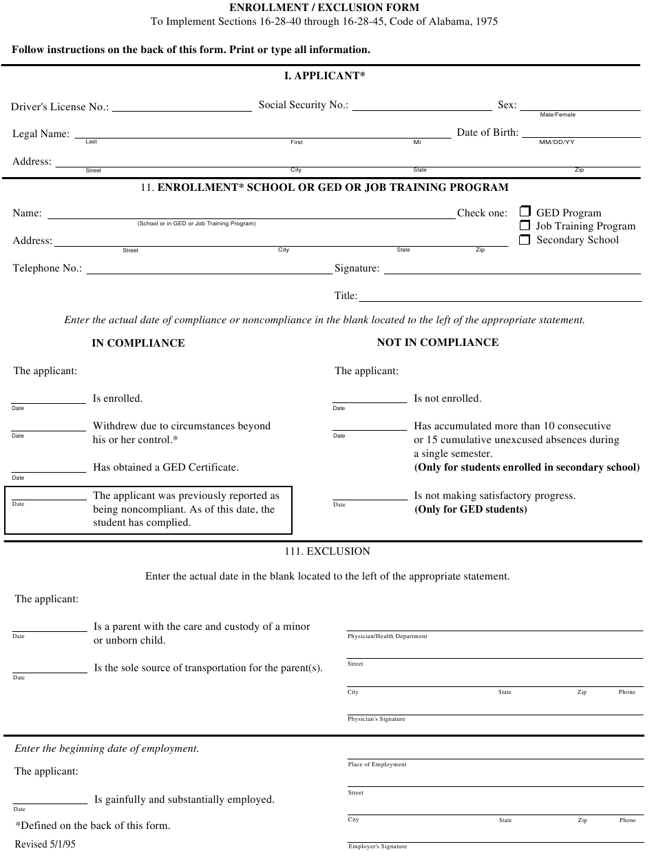 Alabama Proof Of School Enrollment Form Enrollment Form alabama-proof-of-school-enrollment-form-enrollment-form