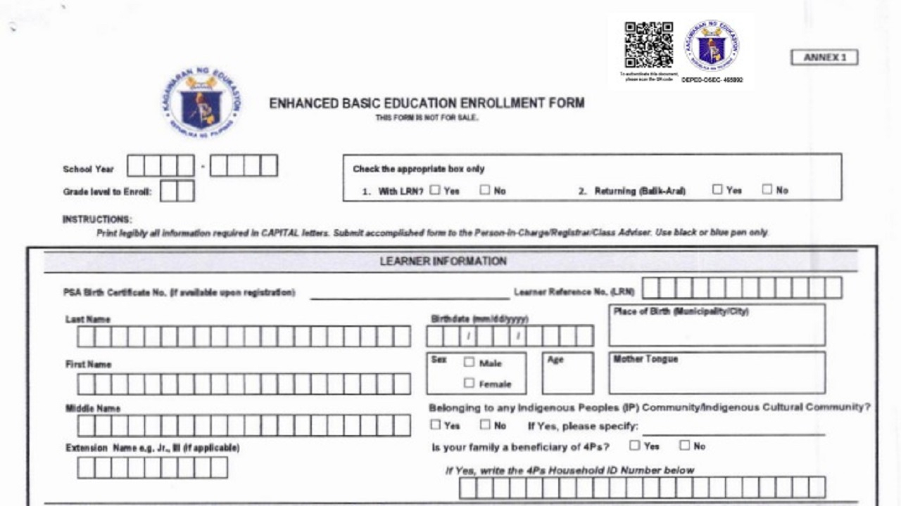 Enrollment Form 2022 Enrollment Form