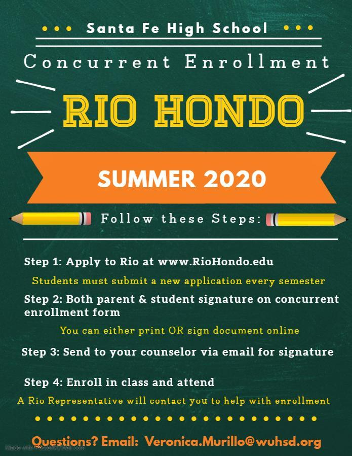 Rio Hondo High School Enrollment Form
